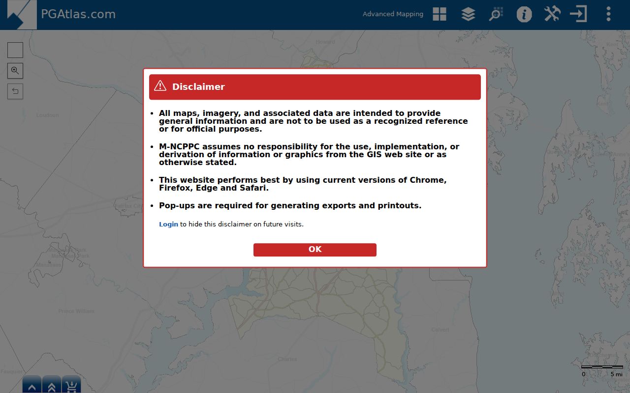Clinton people search using the Prince George's parcel map
